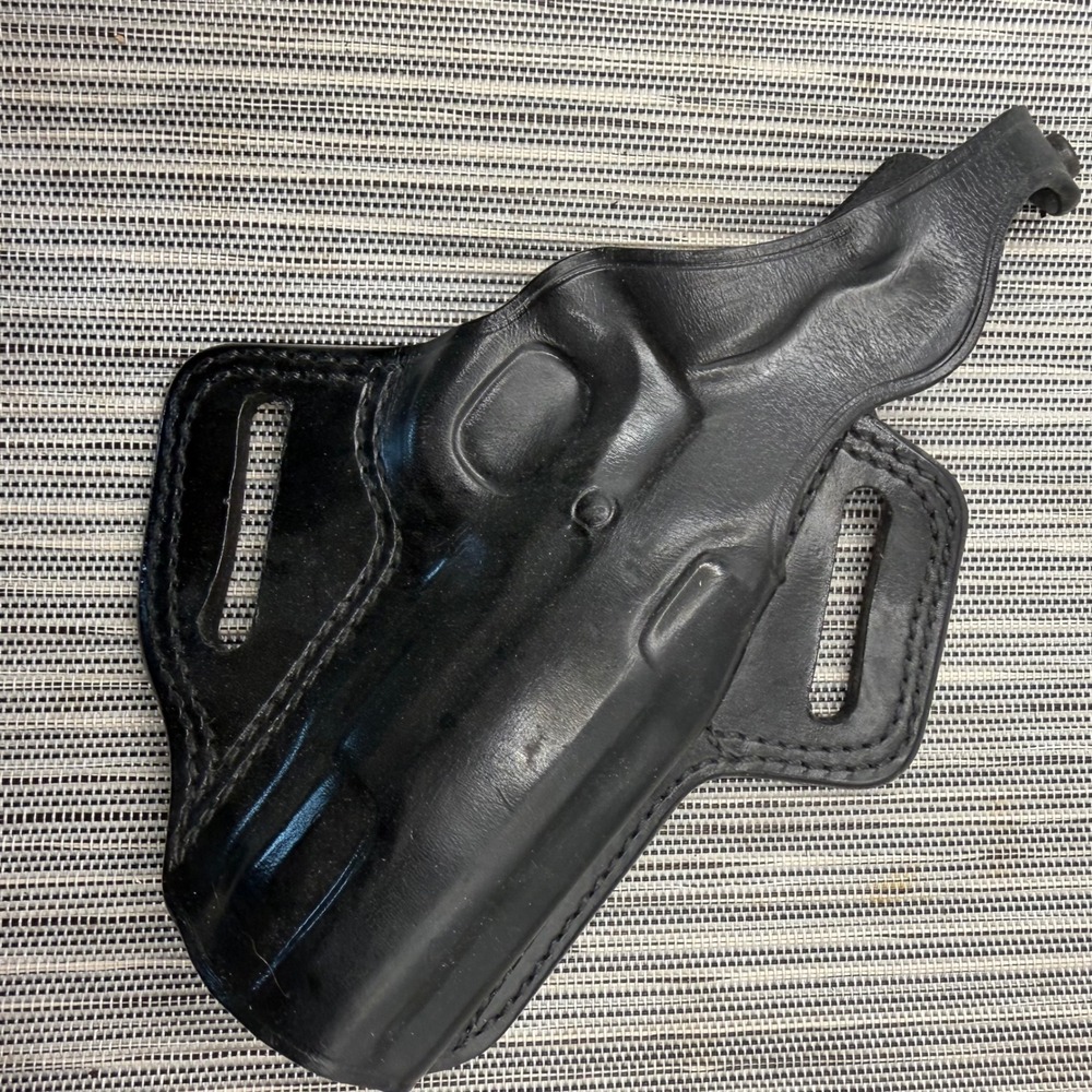 Galco F149HOD FL266B Fletch High Rise Belt Holster Black Leather Right Hand